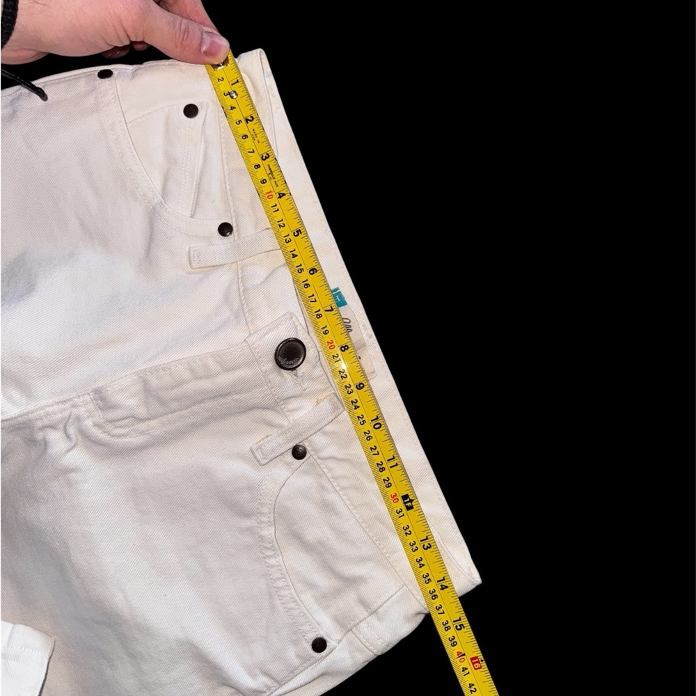 Wrangler Cowgirl Cut White Jeans 3/4 x 34 Bootcut 100% Cotton Made in Mexico - Picture 3 of 7